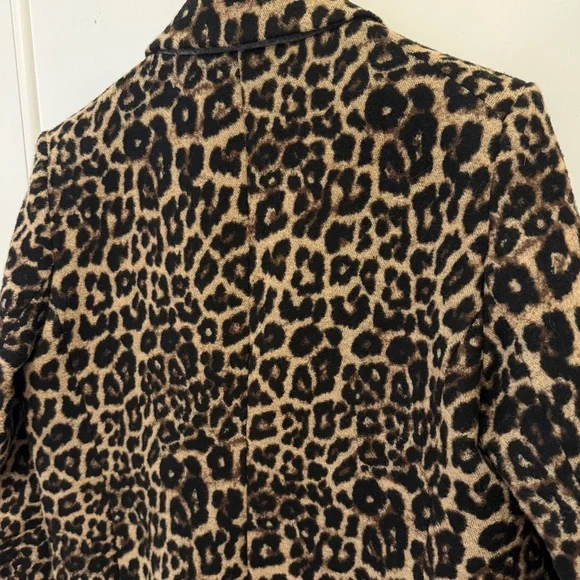 Veronica Beard Senna Leopard Dickey Coat Statement Size 12 | Designer Outerwear - Picture 9 of 14